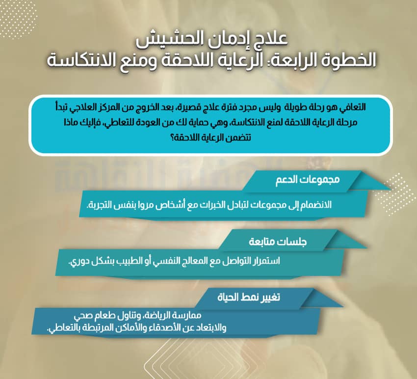 علاج إدمان الحشيش الخطوة الرابعة: الرعاية اللاحقة ومنع الانتكاسة